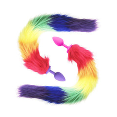 Plug anal - Arcoiris - Cola de zorro