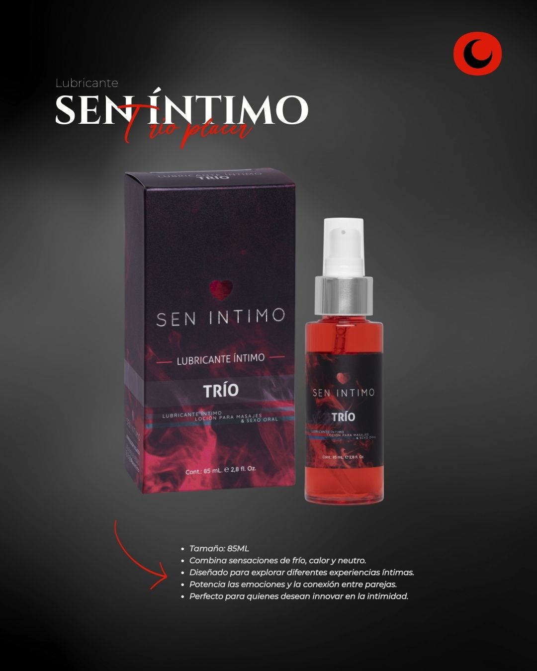 Lubricante Trio Placer 30 ml Sen Intimo