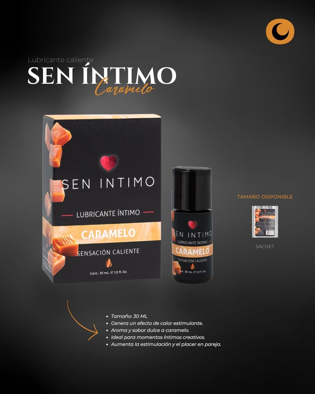 Lubricante Caliente Caramelo 30ml