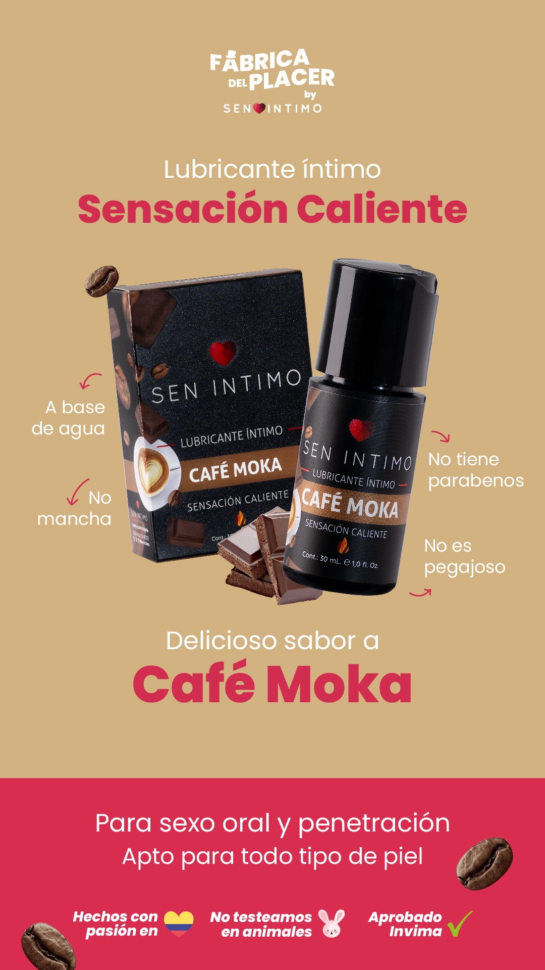 Lubricante Caliente Café Moka 30ml