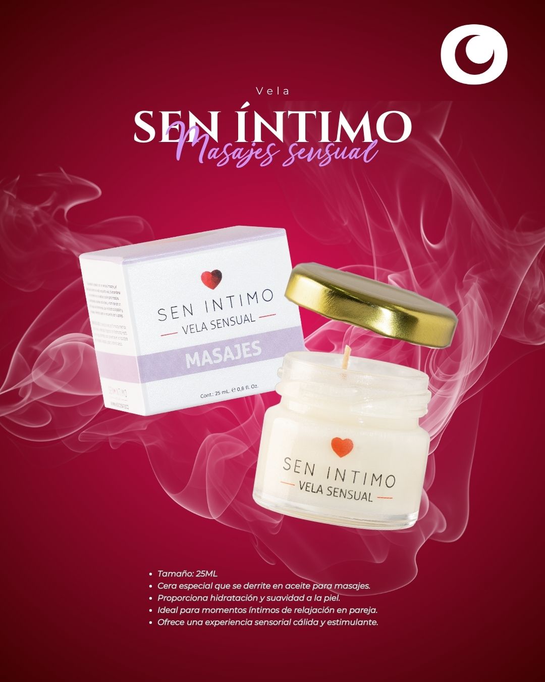 Vela Para Masajes 25 ml Sen Íntimo